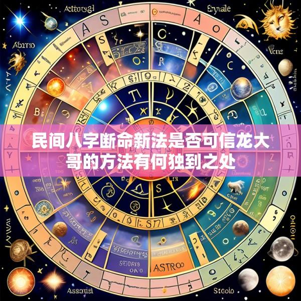 民间八字断命新法是否可信龙大哥的方法有何独到之处