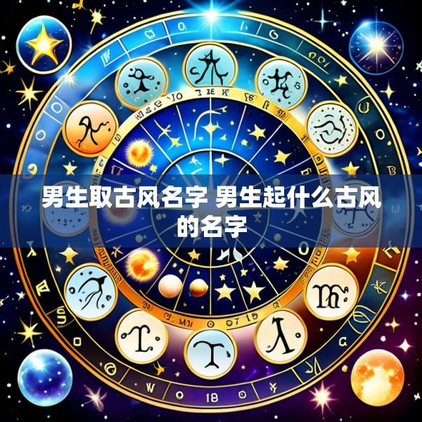男生取古风名字 男生起什么古风的名字