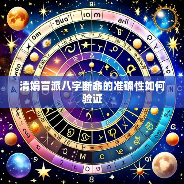 清娟盲派八字断命的准确性如何验证