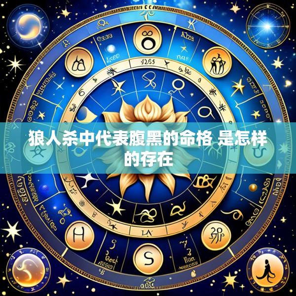 狼人杀中代表腹黑的命格 是怎样的存在