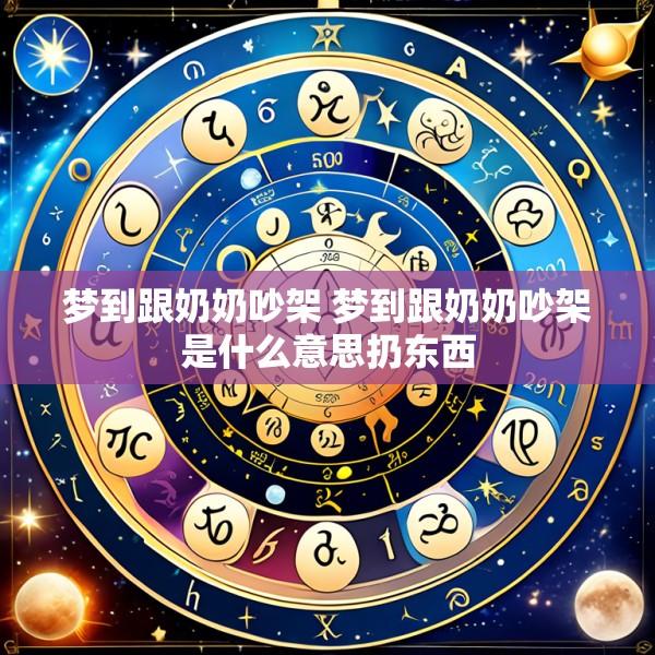 梦到跟奶奶吵架 梦到跟奶奶吵架是什么意思扔东西