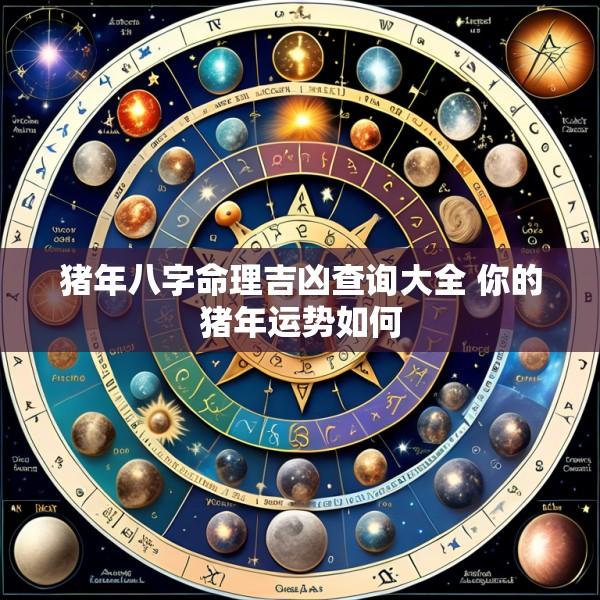 猪年八字命理吉凶查询大全 你的猪年运势如何