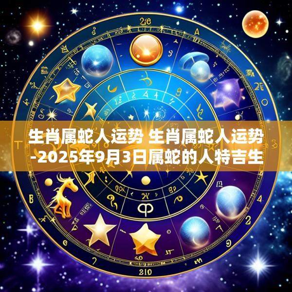 生肖属蛇人运势 生肖属蛇人运势-2025年9月3日属蛇的人特吉生肖运程