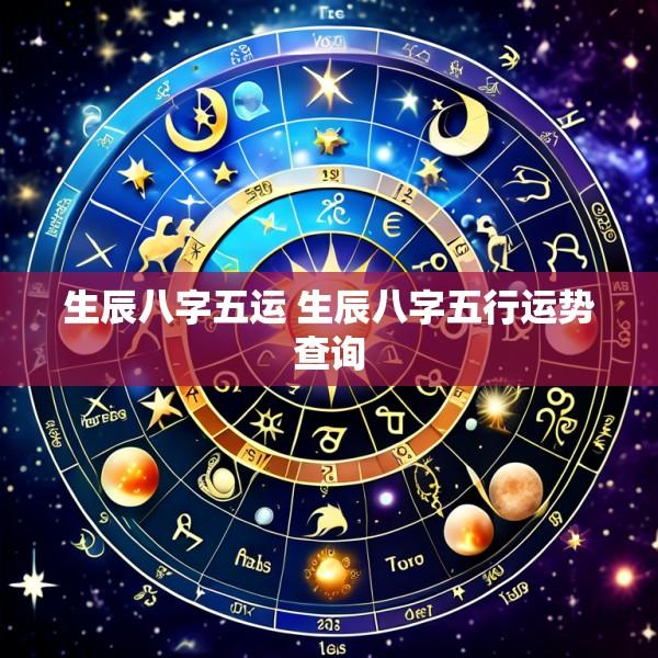 生辰八字五运 生辰八字五行运势查询