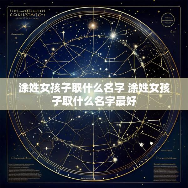 涂姓女孩子取什么名字 涂姓女孩子取什么名字最好