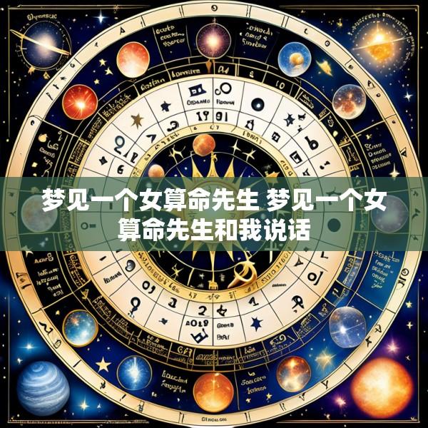 梦见一个女算命先生 梦见一个女算命先生和我说话