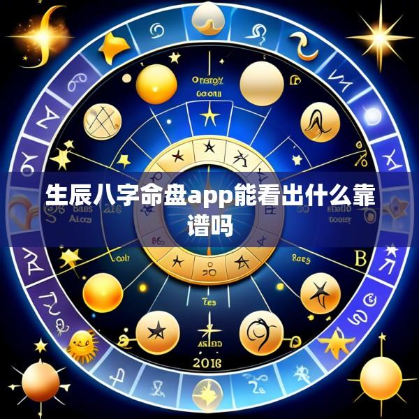 生辰八字命盘app能看出什么靠谱吗