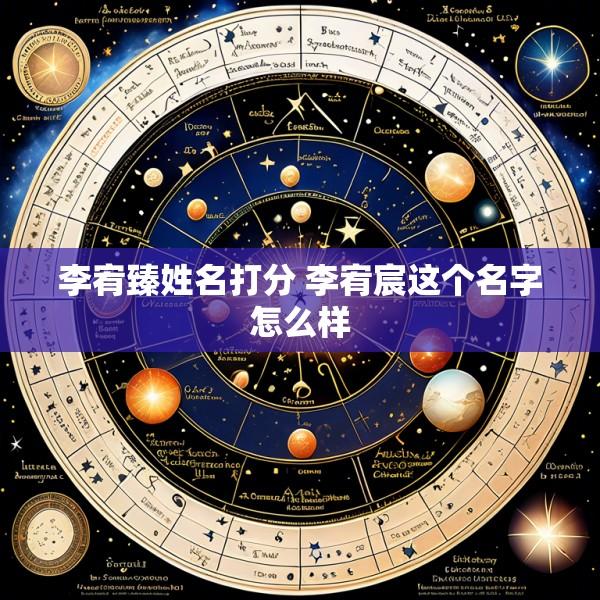 李宥臻姓名打分 李宥宸这个名字怎么样
