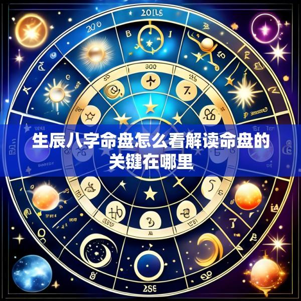 生辰八字命盘怎么看解读命盘的关键在哪里