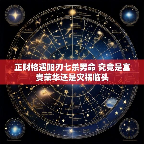 正财格遇阳刃七杀男命 究竟是富贵荣华还是灾祸临头