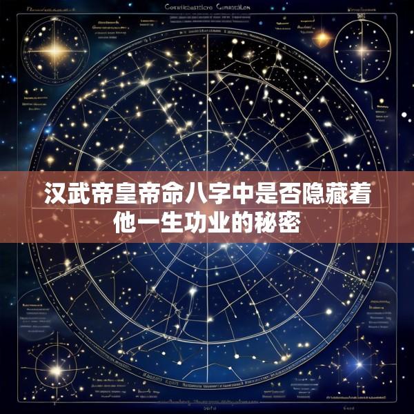 汉武帝皇帝命八字中是否隐藏着他一生功业的秘密