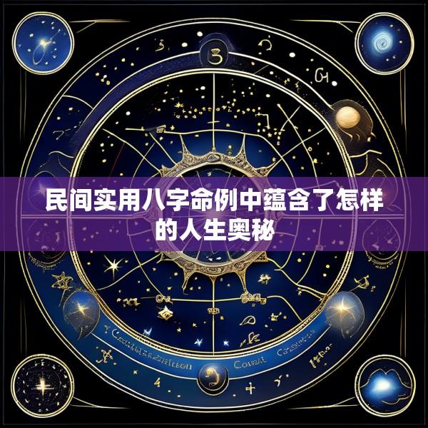 民间实用八字命例中蕴含了怎样的人生奥秘