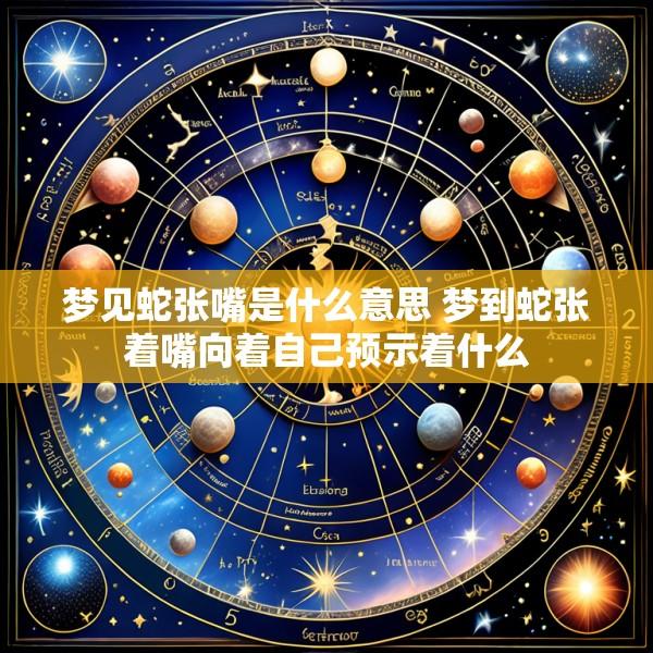 梦见蛇张嘴是什么意思 梦到蛇张着嘴向着自己预示着什么
