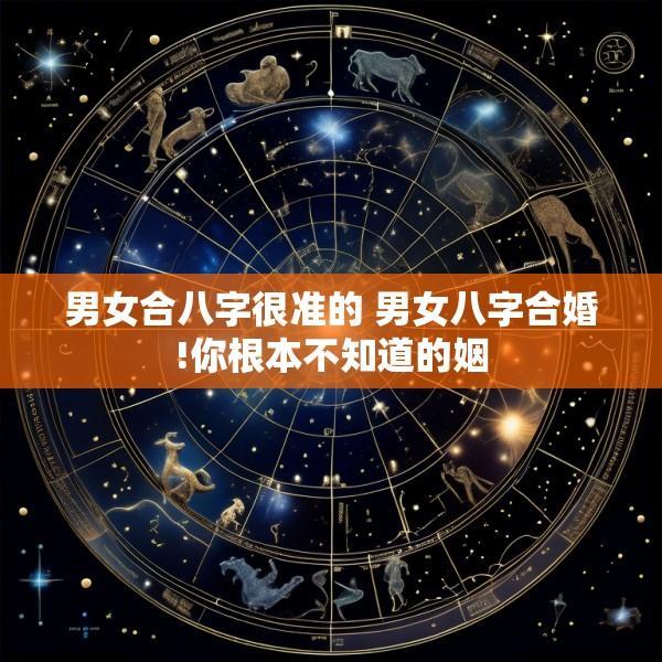 男女合八字很准的 男女八字合婚!你根本不知道的姻