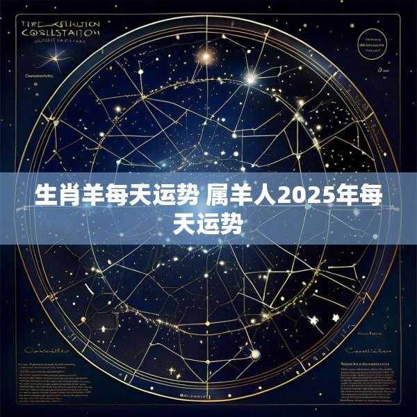生肖羊每天运势 属羊人2025年每天运势
