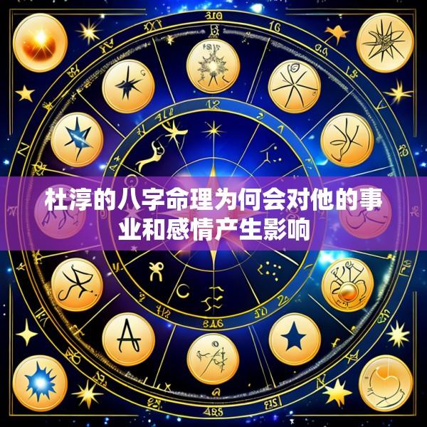 杜淳的八字命理为何会对他的事业和感情产生影响
