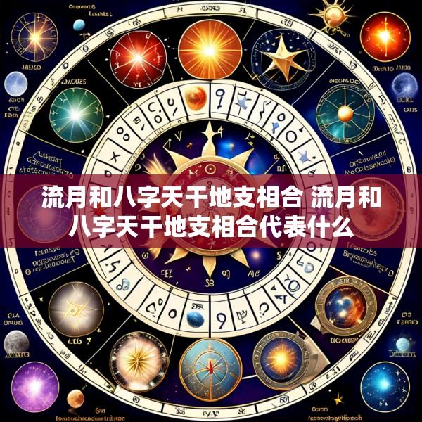 流月和八字天干地支相合 流月和八字天干地支相合代表什么