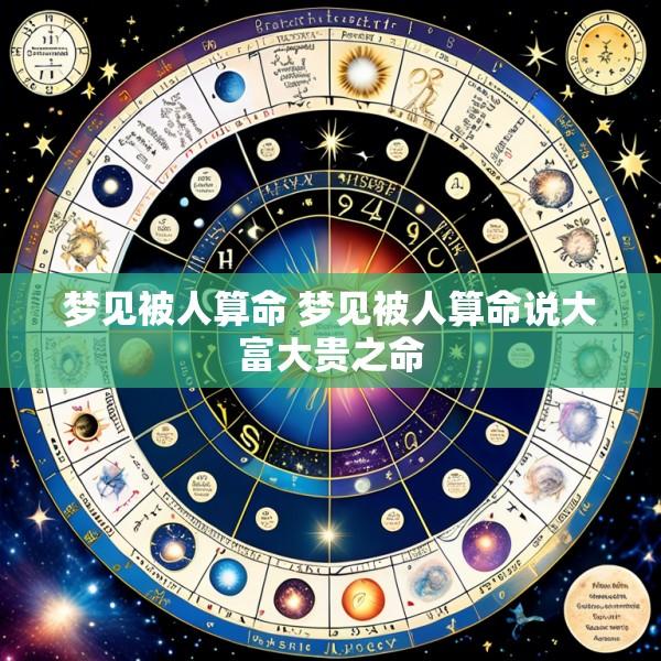 梦见被人算命 梦见被人算命说大富大贵之命