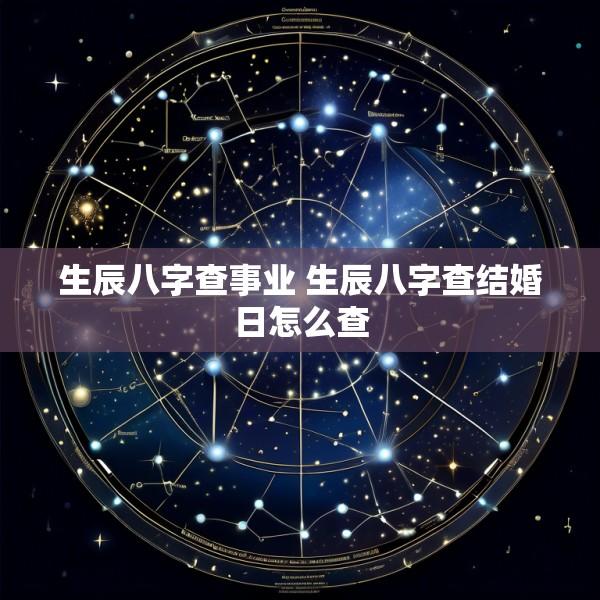 生辰八字查事业 生辰八字查结婚日怎么查
