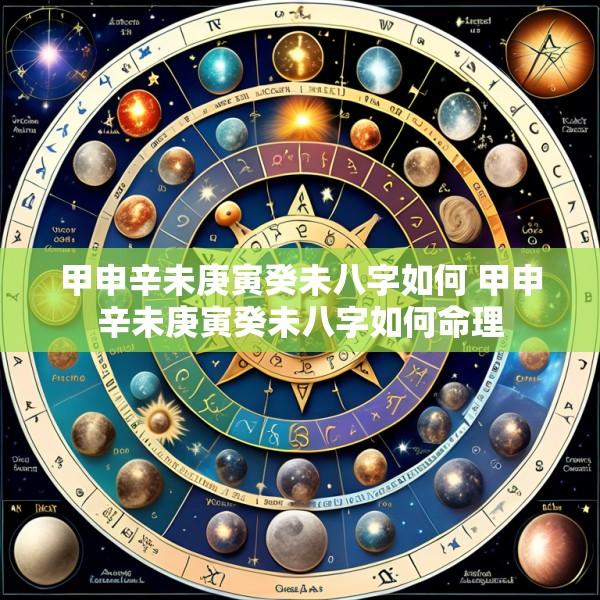 甲申辛未庚寅癸未八字如何 甲申辛未庚寅癸未八字如何命理