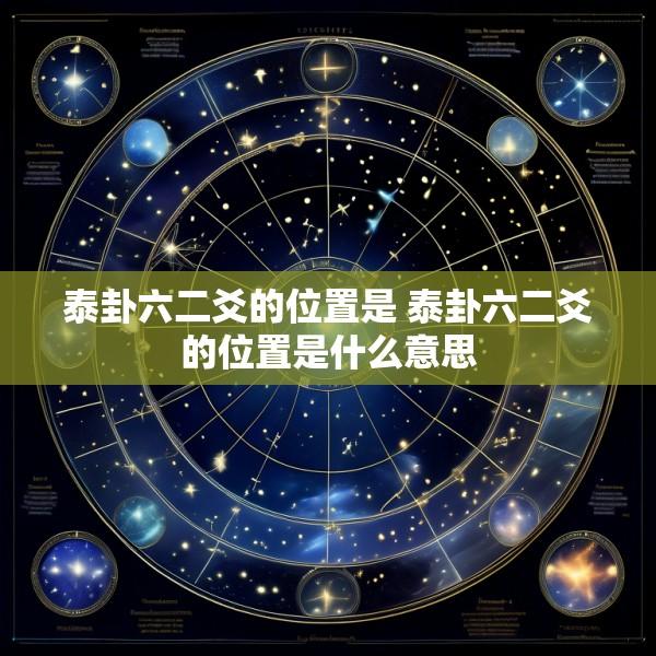 泰卦六二爻的位置是 泰卦六二爻的位置是什么意思