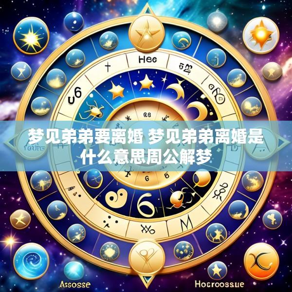 梦见弟弟要离婚 梦见弟弟离婚是什么意思周公解梦