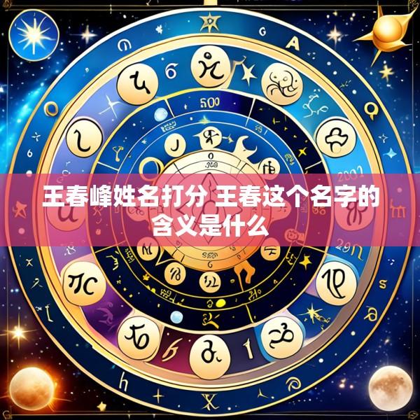 王春峰姓名打分 王春这个名字的含义是什么