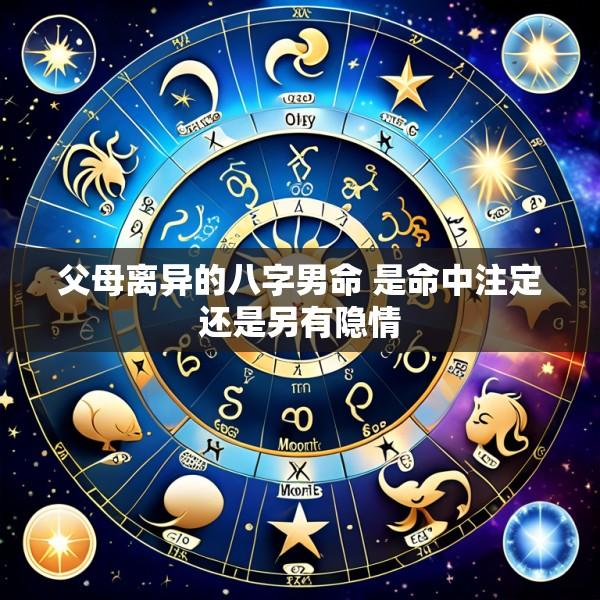 父母离异的八字男命 是命中注定还是另有隐情