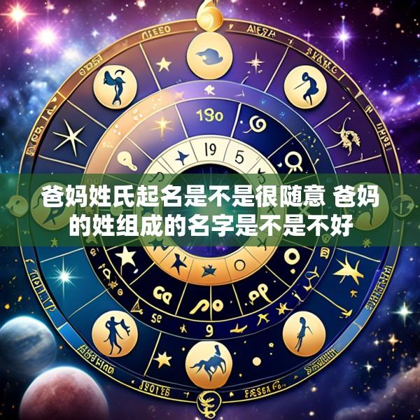 爸妈姓氏起名是不是很随意 爸妈的姓组成的名字是不是不好