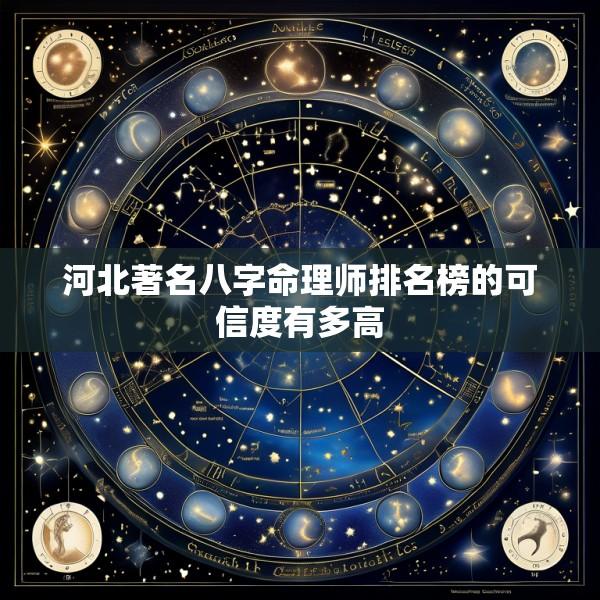 河北著名八字命理师排名榜的可信度有多高
