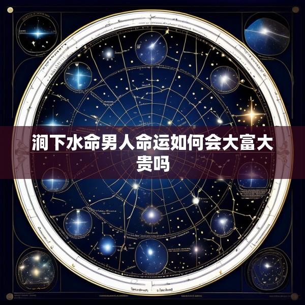 涧下水命男人命运如何会大富大贵吗