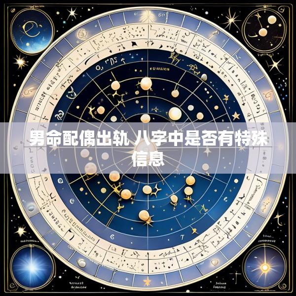 男命配偶出轨 八字中是否有特殊信息