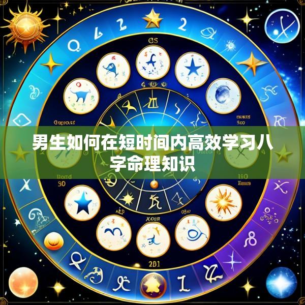男生如何在短时间内高效学习八字命理知识