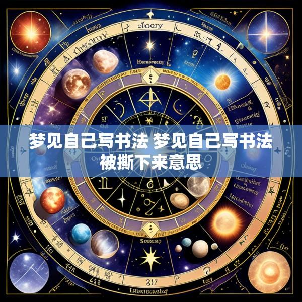 梦见自己写书法 梦见自己写书法被撕下来意思