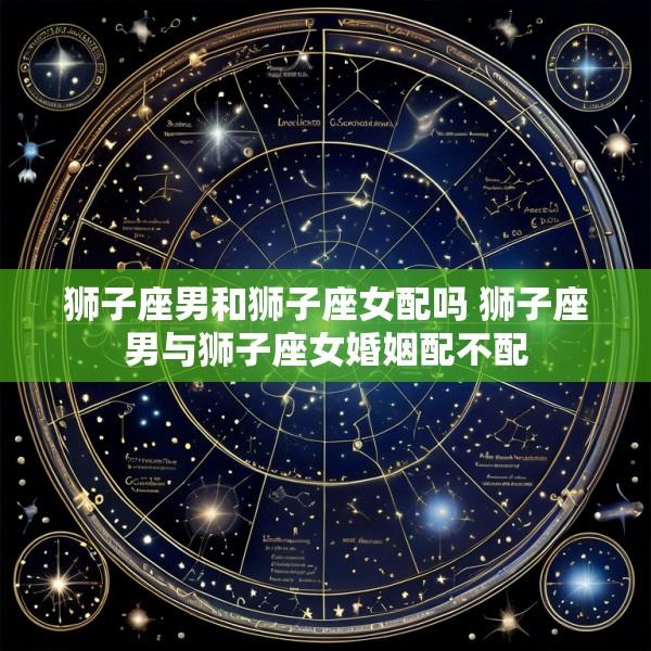 狮子座男和狮子座女配吗 狮子座男与狮子座女婚姻配不配