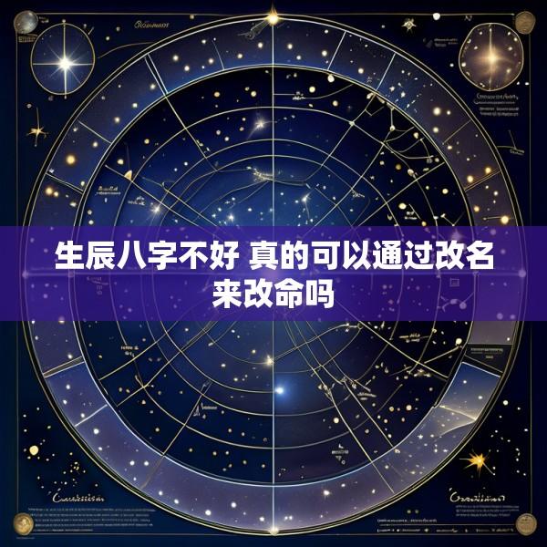 生辰八字不好 真的可以通过改名来改命吗