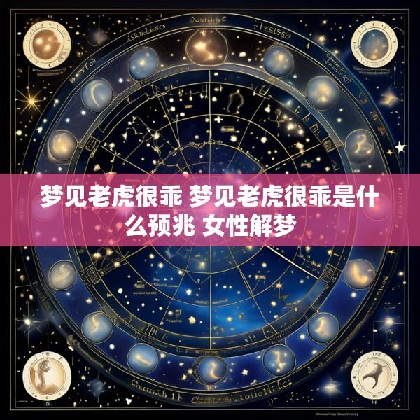 梦见老虎很乖 梦见老虎很乖是什么预兆 女性解梦