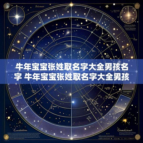 牛年宝宝张姓取名字大全男孩名字 牛年宝宝张姓取名字大全男孩名字怎么取
