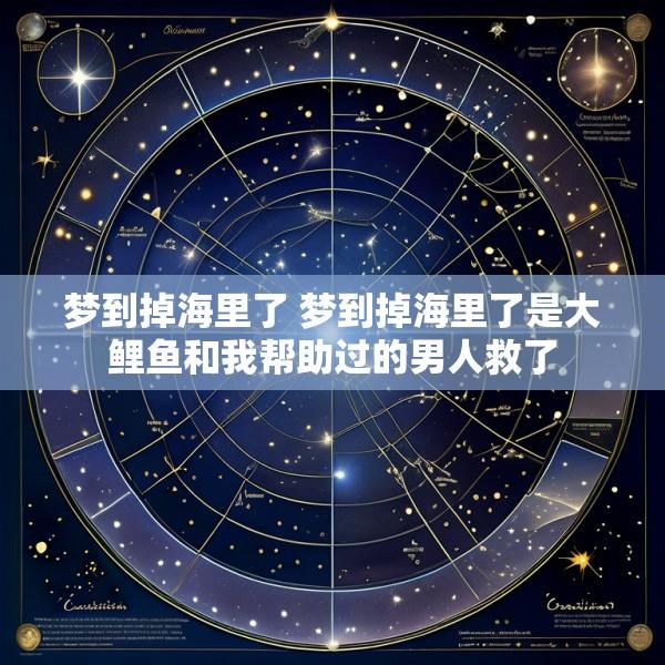 梦到掉海里了 梦到掉海里了是大鲤鱼和我帮助过的男人救了