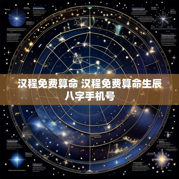 汉程免费算命 汉程免费算命生辰八字手机号