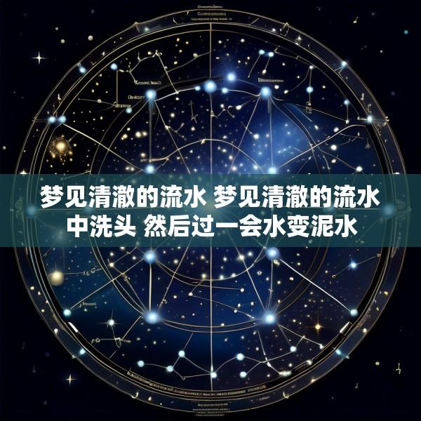 梦见清澈的流水 梦见清澈的流水中洗头 然后过一会水变泥水