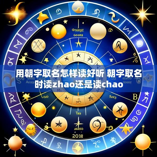 用朝字取名怎样读好听 朝字取名时读zhao还是读chao