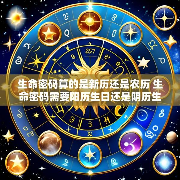 生命密码算的是新历还是农历 生命密码需要阳历生日还是阴历生日