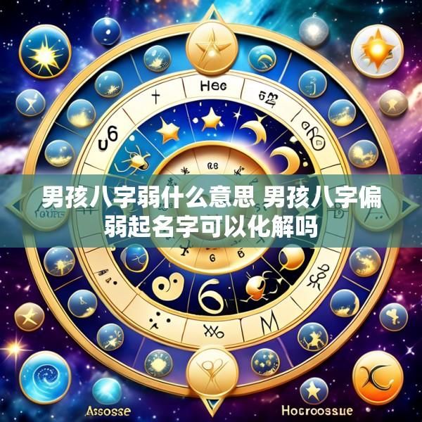男孩八字弱什么意思 男孩八字偏弱起名字可以化解吗