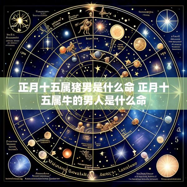 正月十五属猪男是什么命 正月十五属牛的男人是什么命