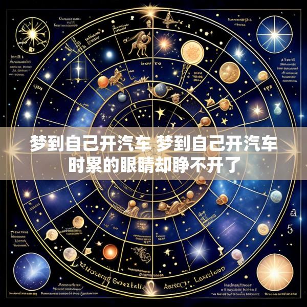 梦到自己开汽车 梦到自己开汽车时累的眼睛却睁不开了