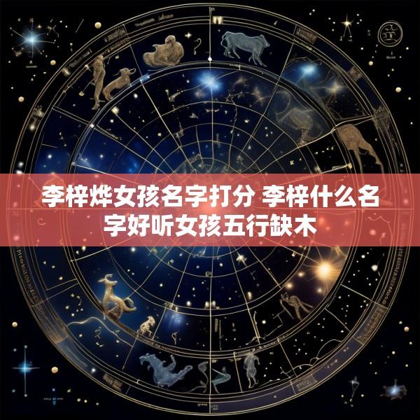 李梓烨女孩名字打分 李梓什么名字好听女孩五行缺木