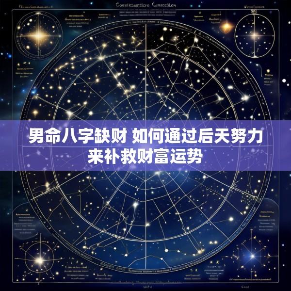 男命八字缺财 如何通过后天努力来补救财富运势