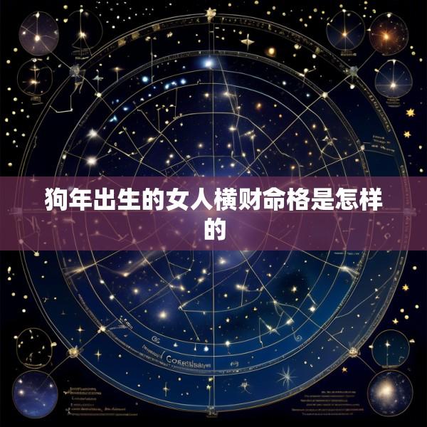 狗年出生的女人横财命格是怎样的