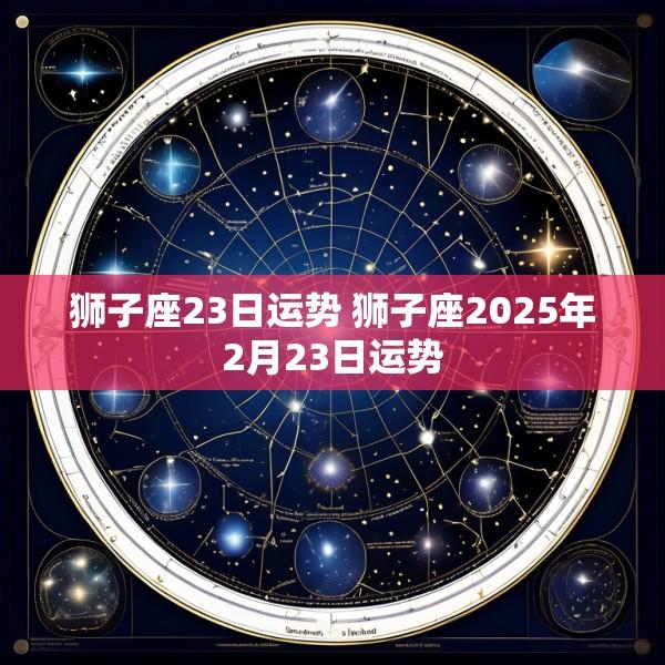 狮子座23日运势 狮子座2025年2月23日运势